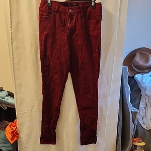 Forever 21 Women's Deep Red Skinny Jeans